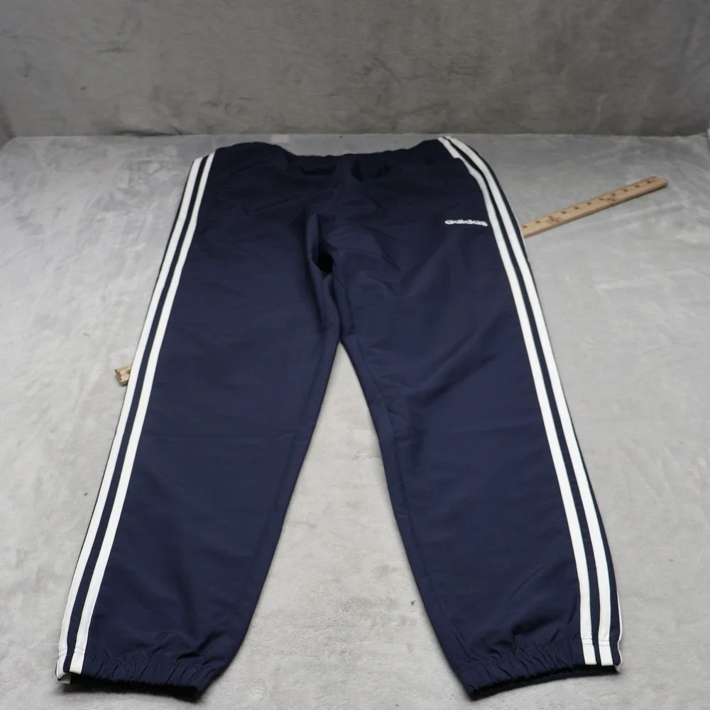 Adidas Track Pants Mens‎ Medium Blue 3-Stripe Athletic Streetwear Joggers 32x31